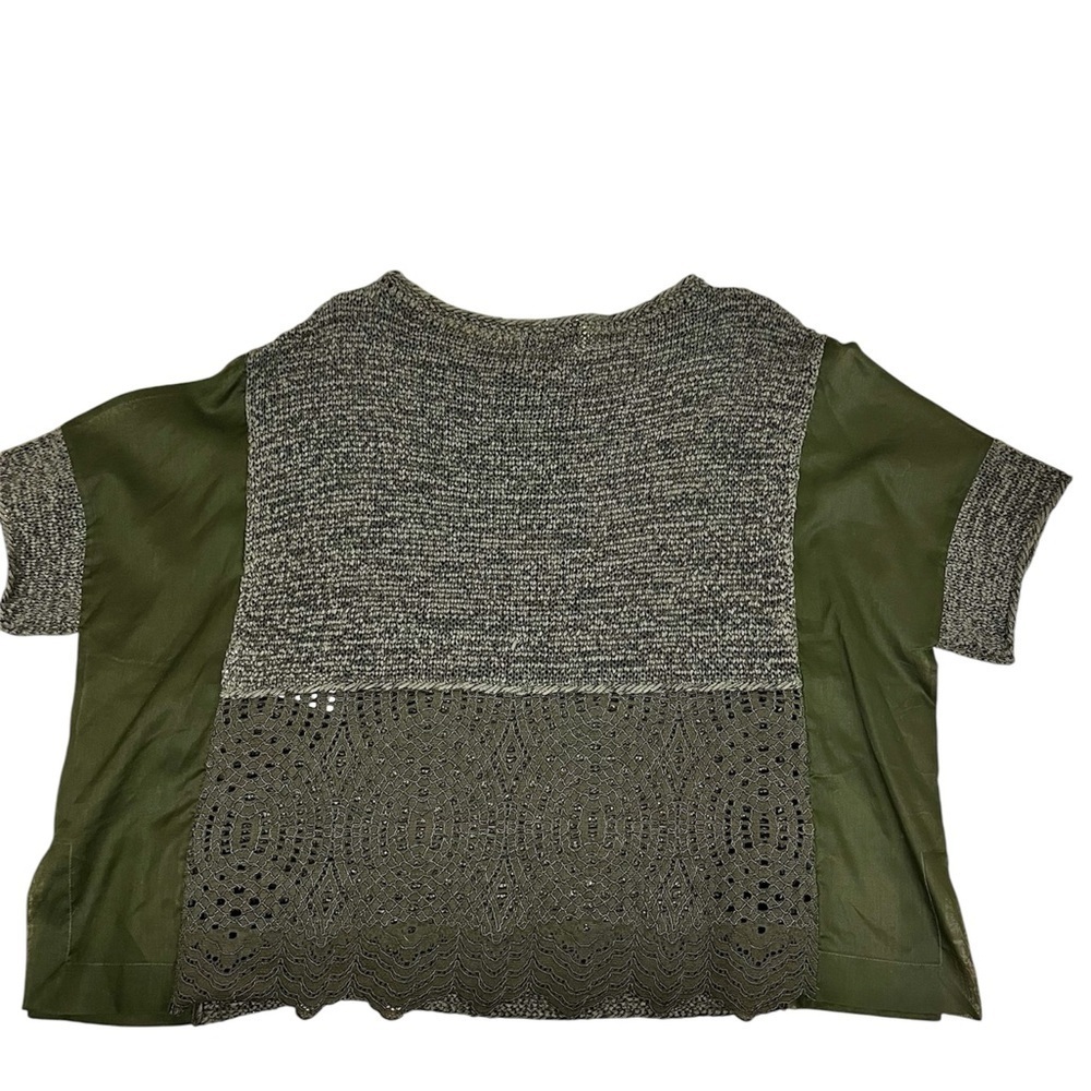 MADE IN ITALY • D. Exterior Olive Green Knit Top Size Large NEW - Picture 2 of 6